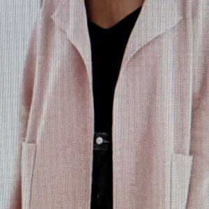J. Crew 365 Juliette Collarless Cardigan Size 2X in Soft Pink
